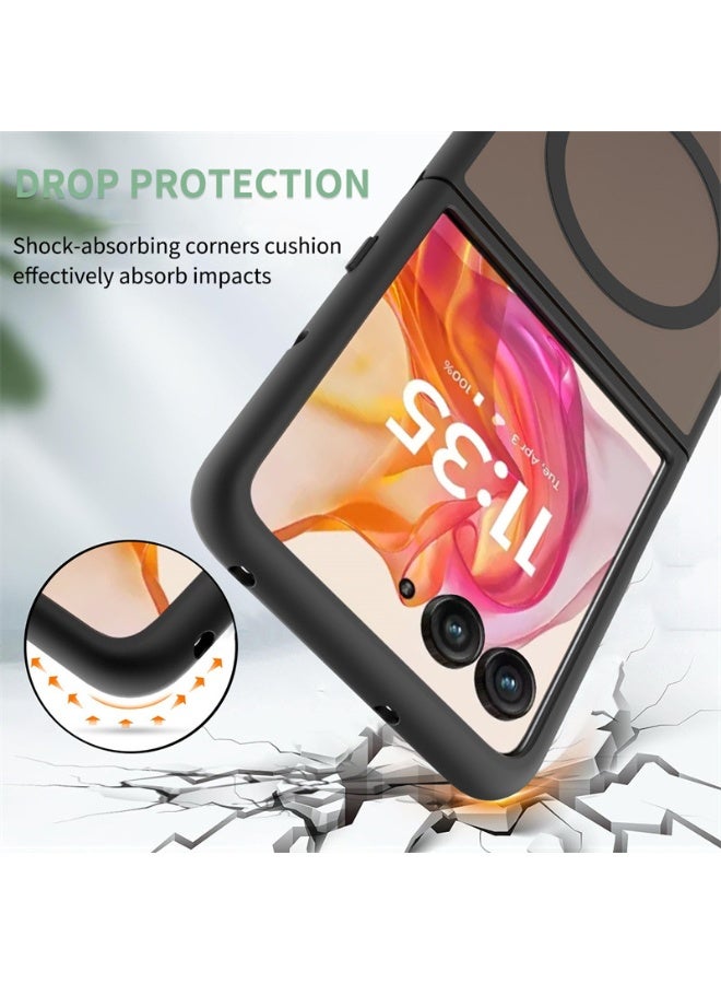 Magnetic Case for Motorola Razr 60 Ultra 5G 【Support Wireless Charging】 Skin-Friendly Silky Touch Anti-Fingerprint Anti-fall Shockproof Protective Back Cover - Image 4