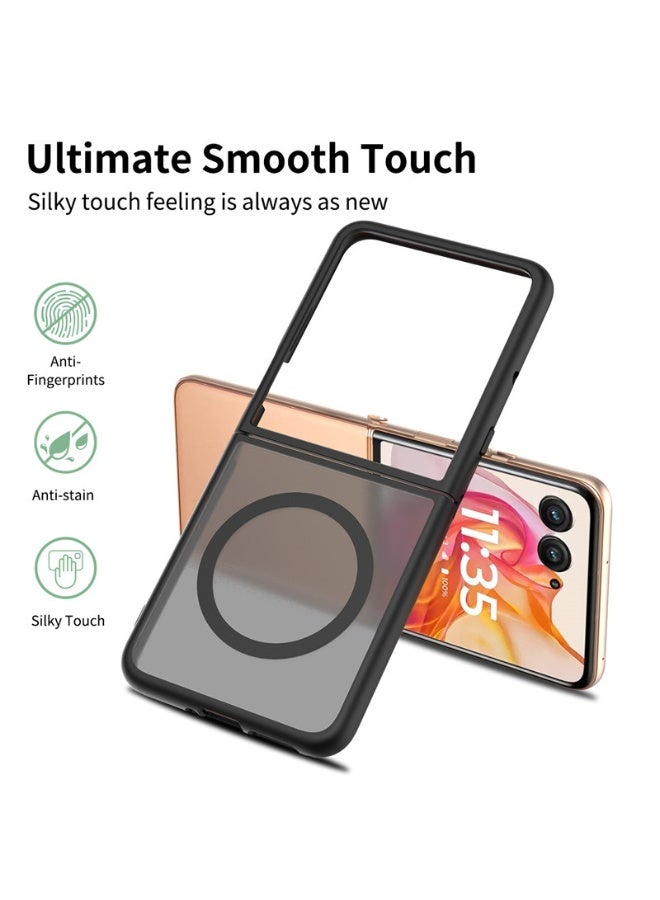 Magnetic Case for Motorola Razr 60 Ultra 5G 【Support Wireless Charging】 Skin-Friendly Silky Touch Anti-Fingerprint Anti-fall Shockproof Protective Back Cover - Image 3