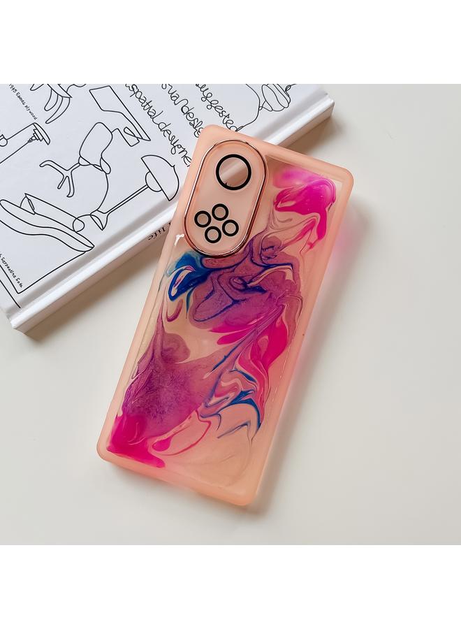 Green Tiger Case For Honor 50 Pro Oil Painting Electroplating TPU Phone Case - Image 2