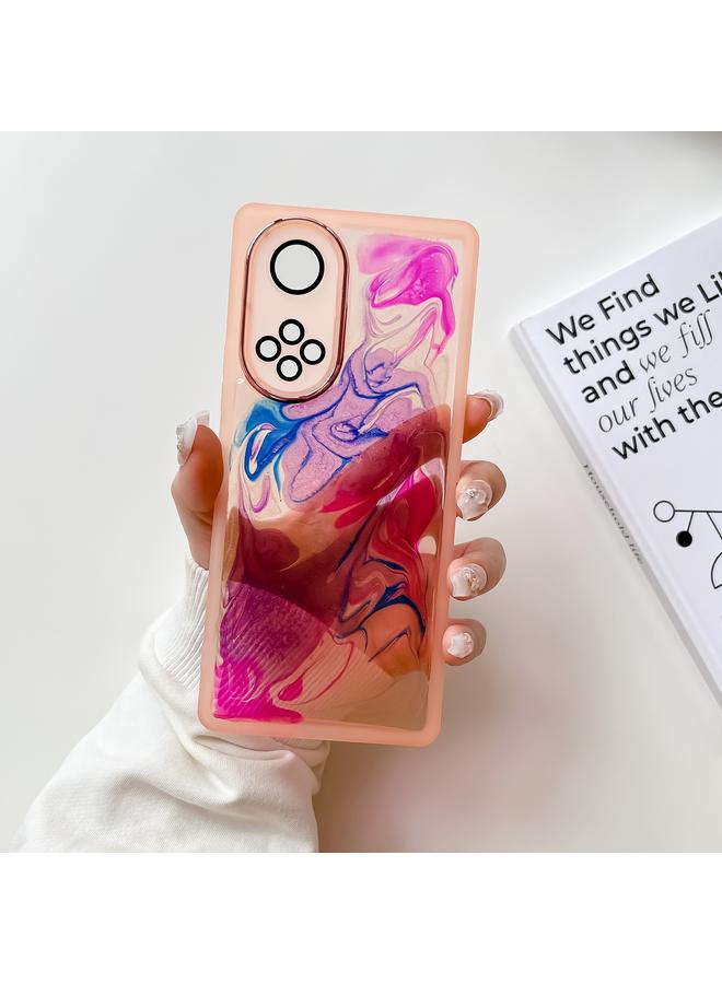 Green Tiger Case For Honor 50 Pro Oil Painting Electroplating TPU Phone Case - Image 1