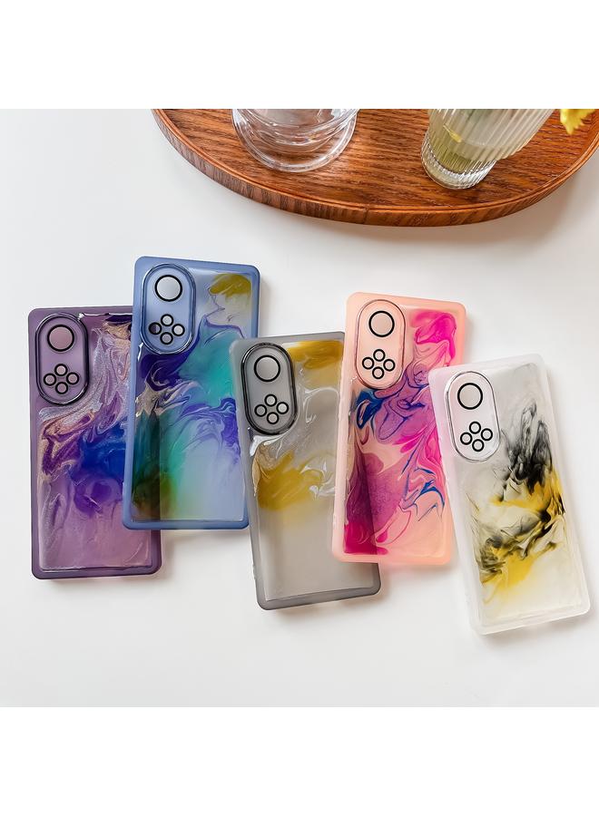 Green Tiger Case For Honor 50 Pro Oil Painting Electroplating TPU Phone Case - Image 4