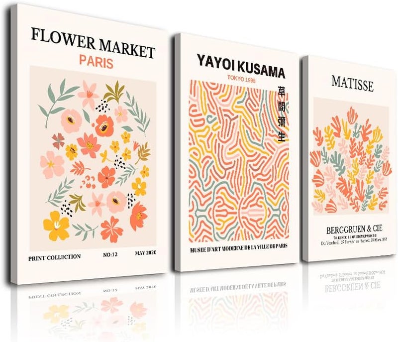 KBKBART مجموعة من 3 قطع فنية مؤطرة من ماتيس - Image 1