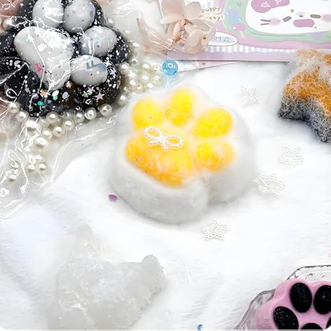 Jiofaviu DIY Squishy Making Kits - Taba Squishy Kit Cheap, Squishy Maker Kit - Squishy Gel, Fufu Squishy - Silicone Mold Making Kit, Flocking Powder for Taba Squishy, Molds Set Pack (200ML - 8Molds) - Image 3