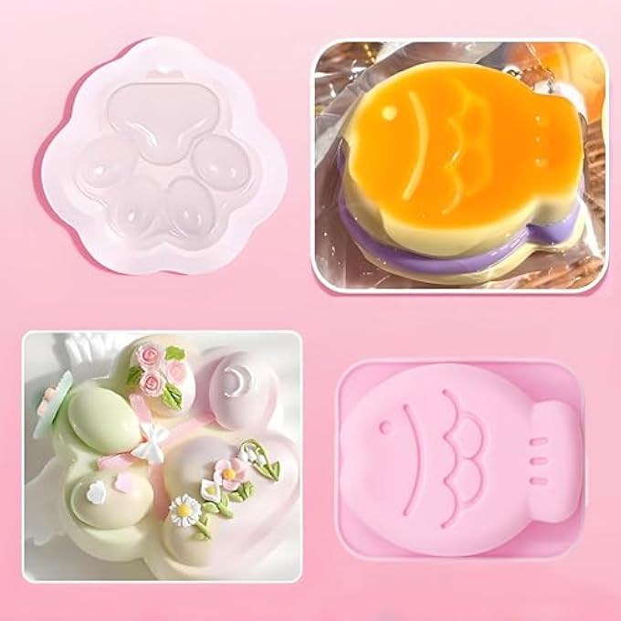 Jiofaviu DIY Squishy Making Kits - Taba Squishy Kit Cheap, Squishy Maker Kit - Squishy Gel, Fufu Squishy - Silicone Mold Making Kit, Flocking Powder for Taba Squishy, Molds Set Pack (200ML - 8Molds) - Image 5