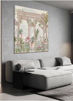 LOWHA Canvas Wall Art Stretched Over Wooden Frame with Arches Retro Style Art Pattern Painting  - Image 2