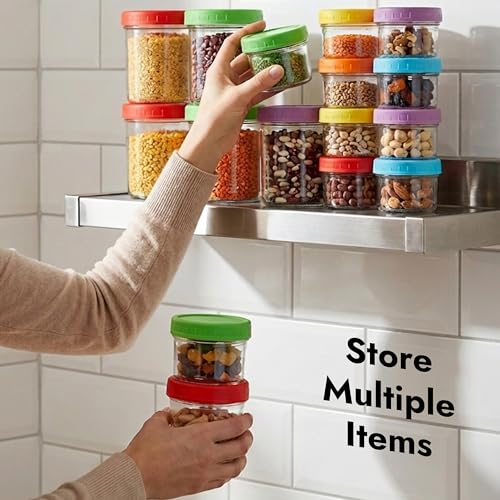 ARSUK 4 OZ Small Glass Containers with Lids (12 Pack) - Mini Glass Jars for Salad Dressing, To-Go Travel, Sauces, Spices, and Meal Prep - Reusable, Airtight, Leakproof, Microwavable and Freezer Safe - Image 4