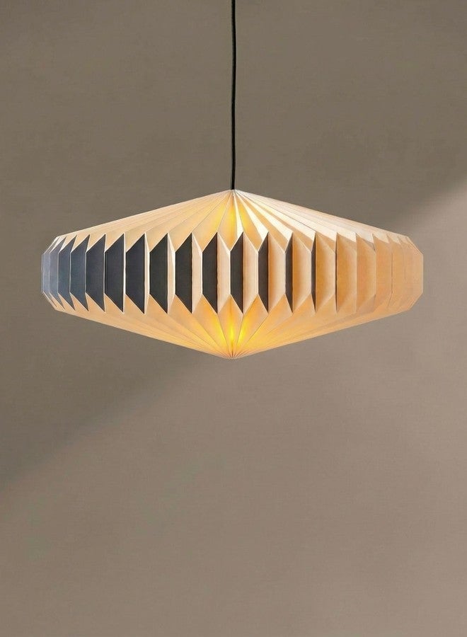 FIG Living Oblong 2 Paper Pendant Lamp (Royal Blue) | 54x54x21 cm | Luxury & Durable Handmade Origami Design Ceiling Lamp & Chandelier | Ideal for Dining Room, Living Room & Cafe (Bulb Not Included) - Image 1