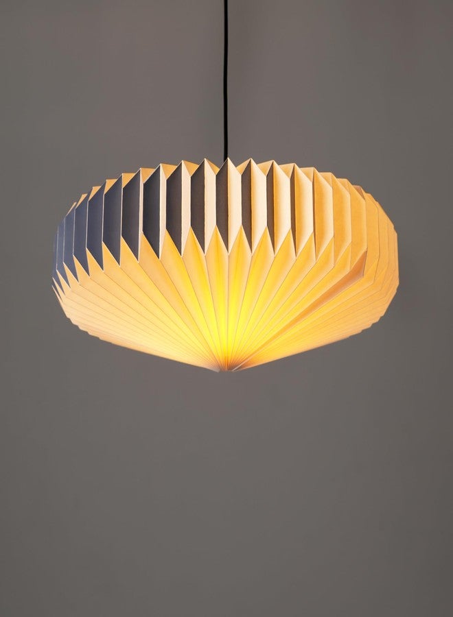 FIG Living Oblong 2 Paper Pendant Lamp (Royal Blue) | 54x54x21 cm | Luxury & Durable Handmade Origami Design Ceiling Lamp & Chandelier | Ideal for Dining Room, Living Room & Cafe (Bulb Not Included) - Image 3
