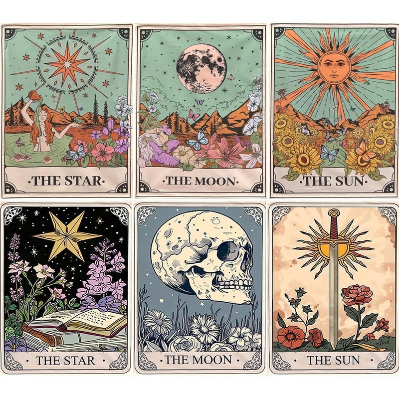 WUDWL Diamond Painting Kits for Adults - 6 Pack Sun and Moon DIY 5D Diamond Art Kits Full Drill Diamond Dots Paintings with Diamonds Gem Art and Crafts Home Decor 10 X 14 Inch - Image 1
