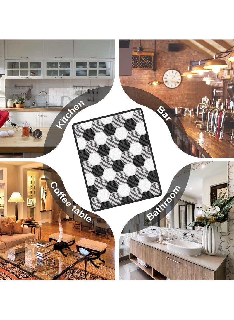 KASTWAVE Coffee Mat Coffee Bar Mat, Soft Microfibre Dish Drying Mat for Spills, Hide Stain Absorbent Rubber Backed Quick Drying Mat (40 * 50CM) - Image 4