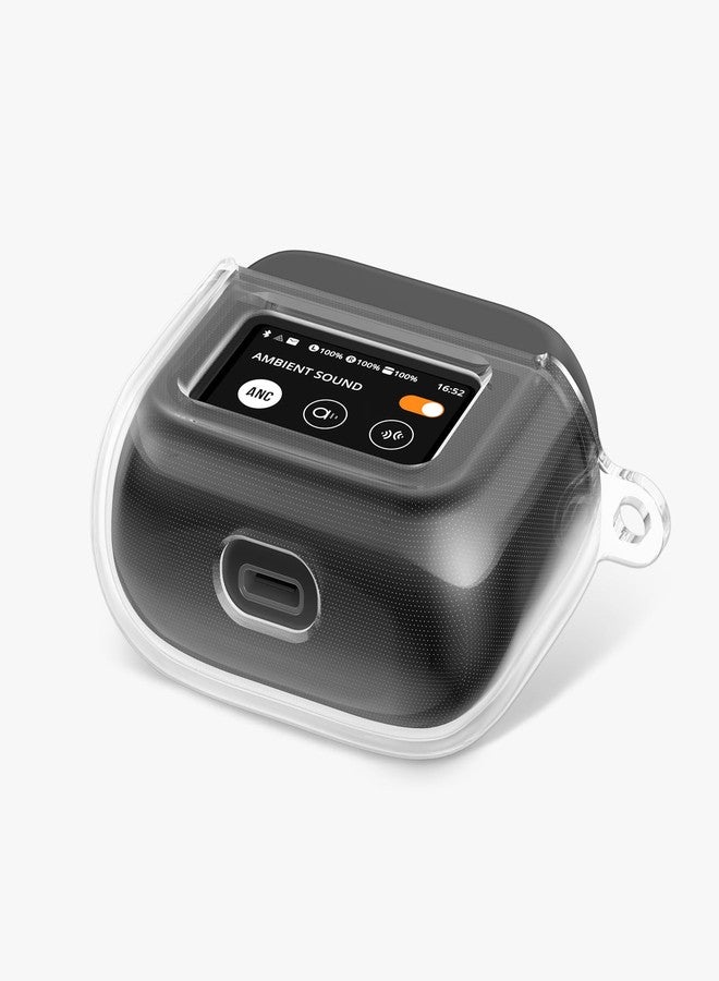 kwmobile Earphones Case Compatible with JBL Tour Pro 3 - Crystal TPU Two-Part Earbuds Case - Transparent - Image 3