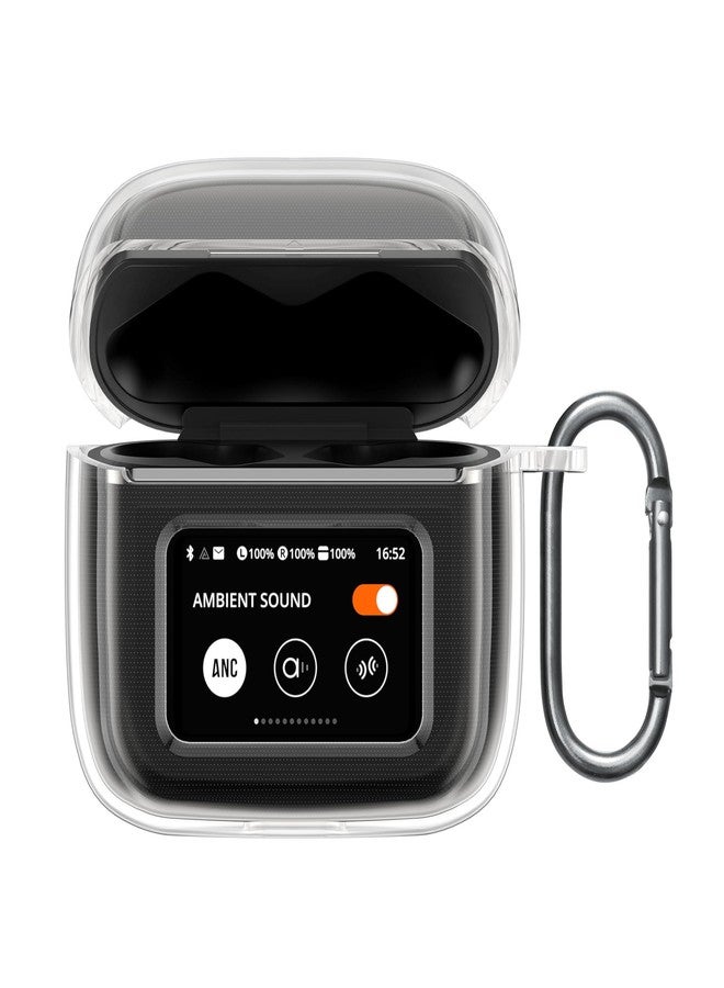 kwmobile Earphones Case Compatible with JBL Tour Pro 3 - Crystal TPU Two-Part Earbuds Case - Transparent - Image 1