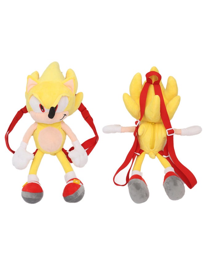 Sonic Backpack Plush Backpack Ultrasonic Mouse Hedgehog Sonic Boy Nak Plush Toy-Color:Backpack Gold-Height:Ordinary Packaging - Image 1