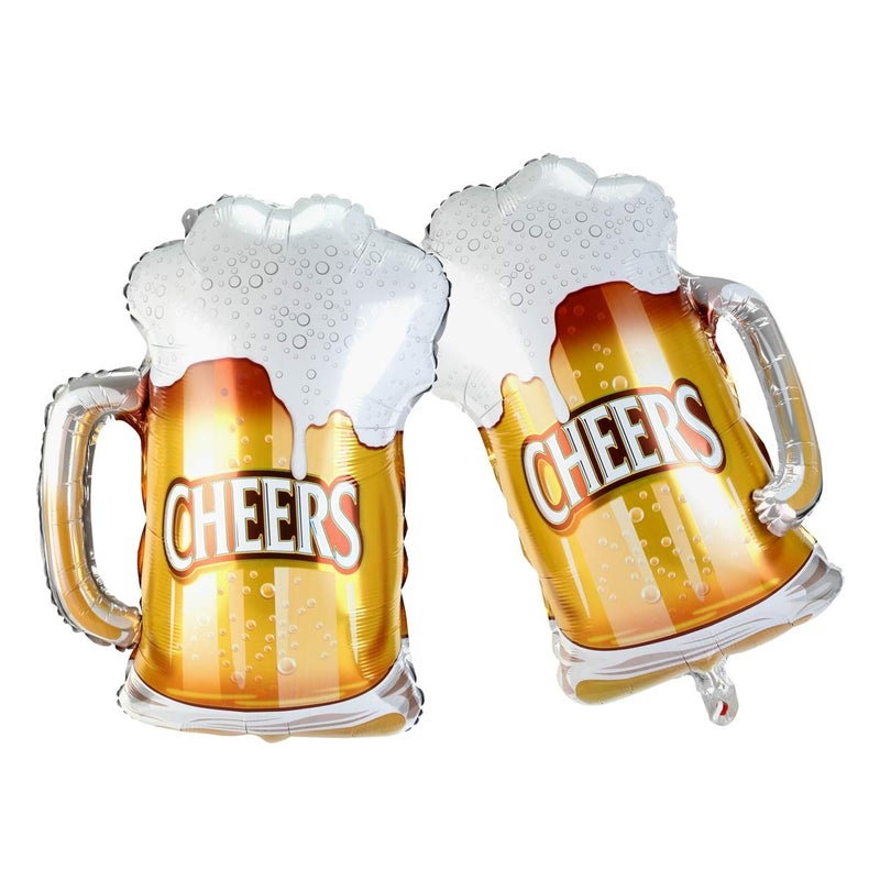 BinaryABC Beer Mug Cheers Foil BalloonsValentine Wedding Birthday Party Decorations2Pcs - Image 3
