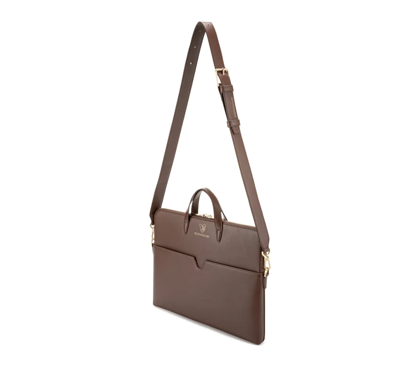 Veganologie Saturn Laptop Bag (13") in Chocolate Made From 4 Bamboo Stems