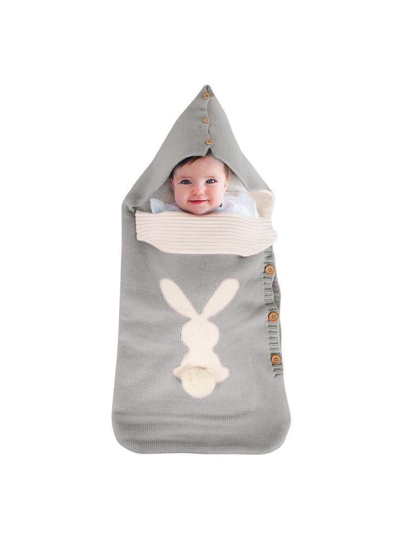 general Comfortable Unisex Soft Warm Button Knit Sleeping Sack Baby Bag Use For Stroller Cot - Image 1