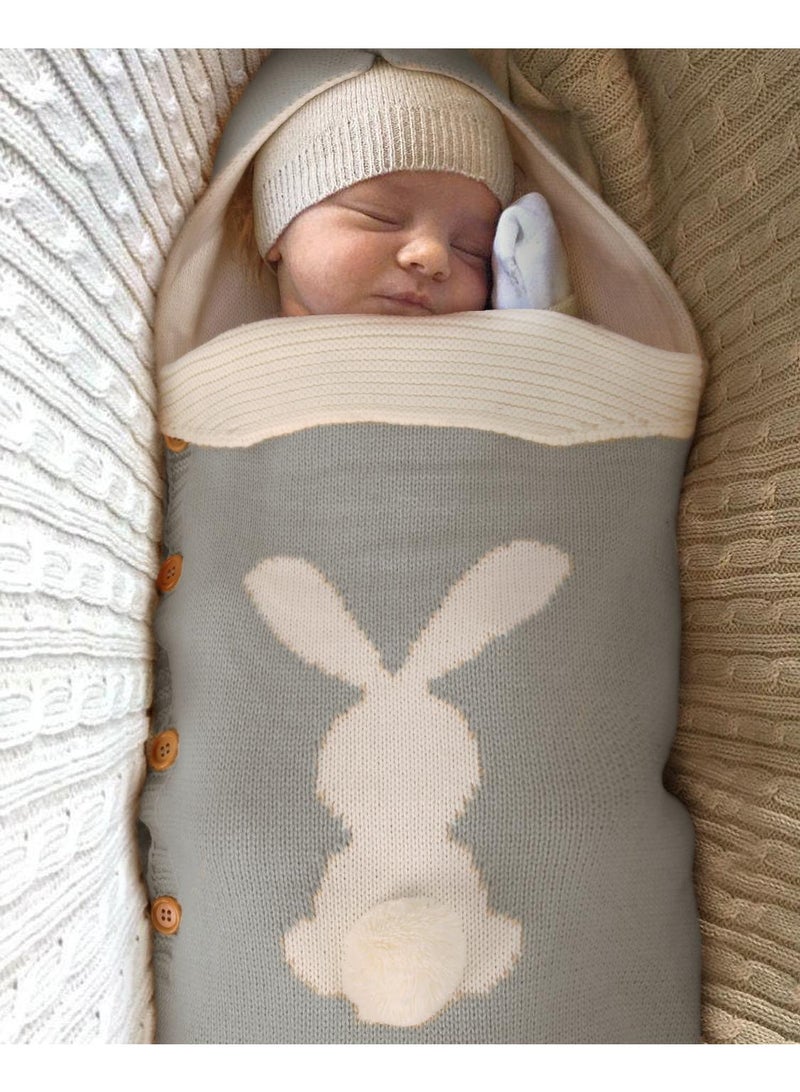 general Comfortable Unisex Soft Warm Button Knit Sleeping Sack Baby Bag Use For Stroller Cot - Image 4