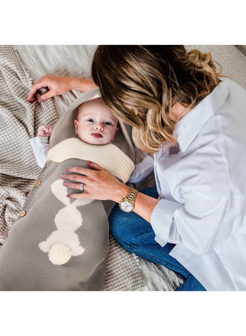 general Comfortable Unisex Soft Warm Button Knit Sleeping Sack Baby Bag Use For Stroller Cot - Image 5