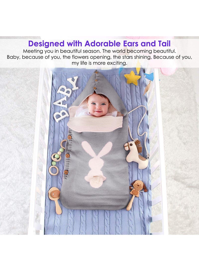 general Comfortable Unisex Soft Warm Button Knit Sleeping Sack Baby Bag Use For Stroller Cot - Image 2