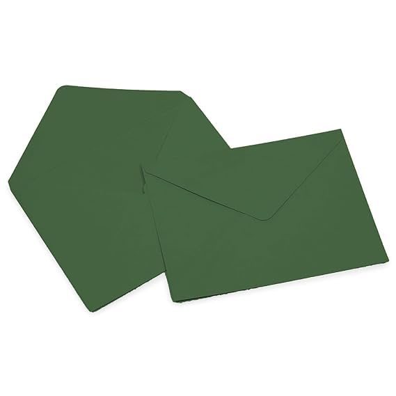 Accuprints Green Envelopes Pack of 25 (5 x 7) inches | Unique design Texture Hand made envelopes for wedding/party/office use/gift | Size 5 X 7 inches (Green, Pack of 25) - Image 3