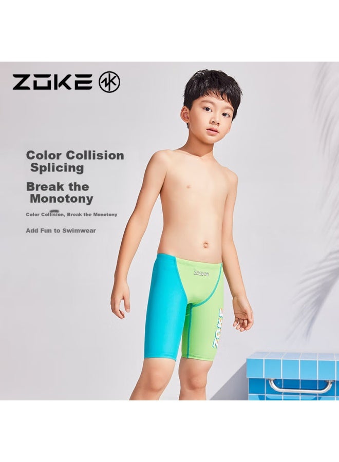 Zoke First Training Fitness Swim Trunks 124526886-5 Pink Green/Lake Green 150 - Image 3