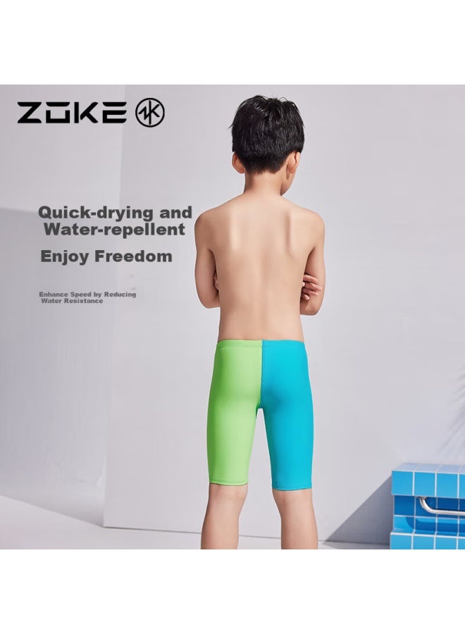 Zoke First Training Fitness Swim Trunks 124526886-5 Pink Green/Lake Green 150 - Image 4