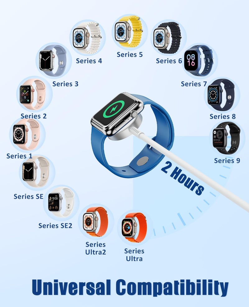 Hcoob for Apple Watch Charger Fast Charging,3 in 1 Multi Chargers Cable with 20W USB C Charger, iWatch Charger Cord 6FT for iWatch Series Ultra 3/2/SE 3/11/10/9/8/7/6/5/4/iPhone17 15 16 Pro Max/14/13/12/11 - Image 3