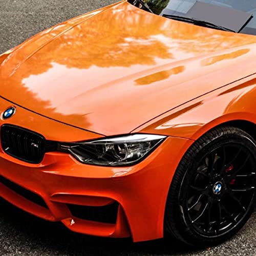 COSMOS STAR™ Vinyl Wrap Sheet for Car & Bike Self Adhesive Wrap Sticker and Decal Roll Film for Auto Vehicle Motorcycle (2 Feet by 4 Feet, Orange Glossy Wrap) - Image 4