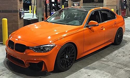 COSMOS STAR™ Vinyl Wrap Sheet for Car & Bike Self Adhesive Wrap Sticker and Decal Roll Film for Auto Vehicle Motorcycle (2 Feet by 4 Feet, Orange Glossy Wrap) - Image 2