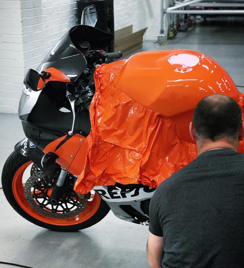 COSMOS STAR™ Vinyl Wrap Sheet for Car & Bike Self Adhesive Wrap Sticker and Decal Roll Film for Auto Vehicle Motorcycle (2 Feet by 4 Feet, Orange Glossy Wrap) - Image 5
