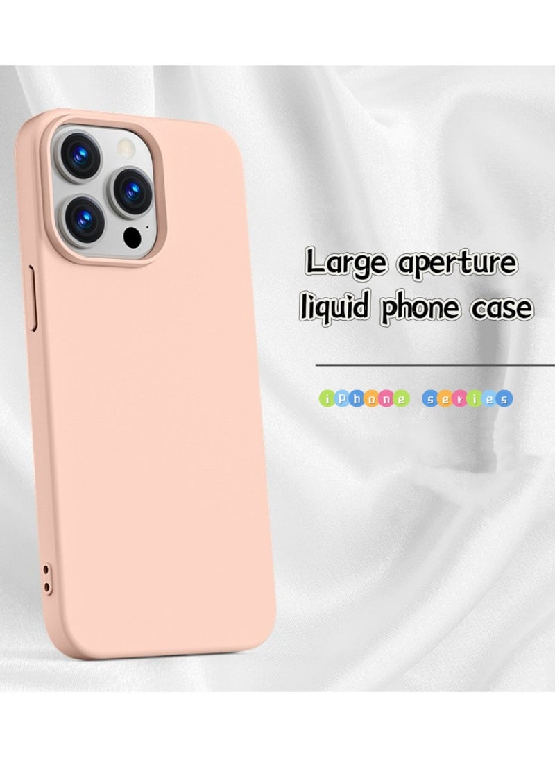 غلاف هاتف iPhone 15 Pro من السيليكون السائل-وردي - Image 2