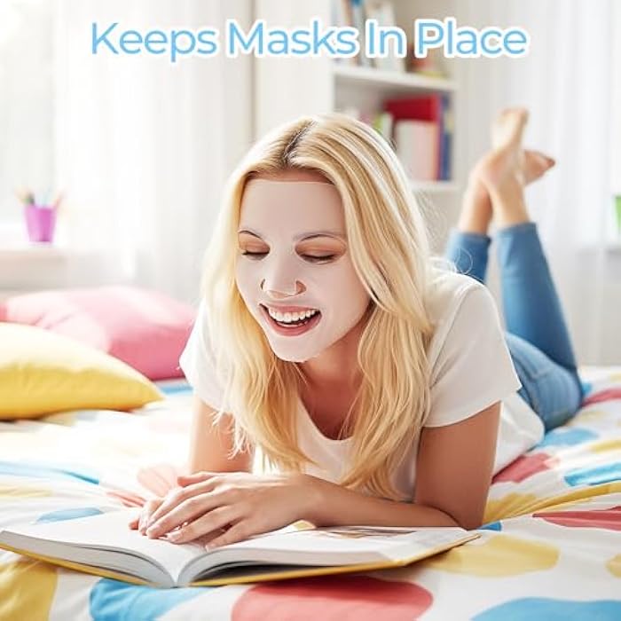 guduling 6 Pcs Reusable Face Mask Skin Care,Reusable Silicone Face Mask,Silicones Moisturizing Full Facial Masks Cover Skin Cover Wrap for Sheet Prevent Evaporation Hairdressing Beauty Spa Care Tool - Image 5