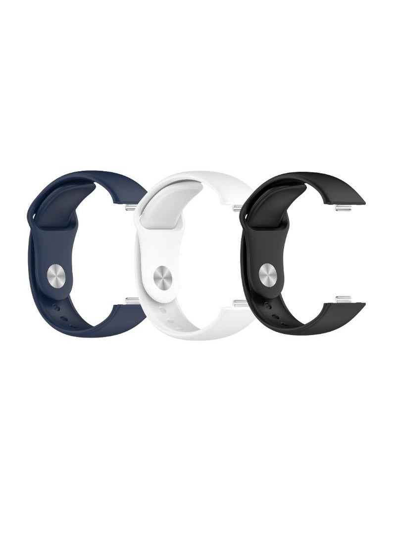 HW 3PCS compatible with Huawei Watch Fit 3 reverse buckle silicone strap/buckle strap - Image 1