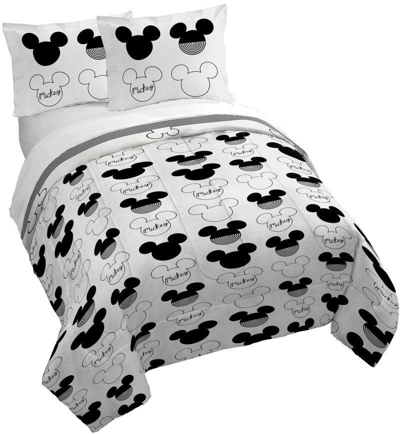 Jay Franco Kids Duvet Cover Set with Sham Pillowcase UltraSoft Bedding for Room Decor Cover ONLY Comforter NOT Included White Mickey Mouse 3 Piece Queen - Image 2