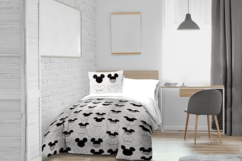 Jay Franco Kids Duvet Cover Set with Sham Pillowcase UltraSoft Bedding for Room Decor Cover ONLY Comforter NOT Included White Mickey Mouse 3 Piece Queen - Image 3