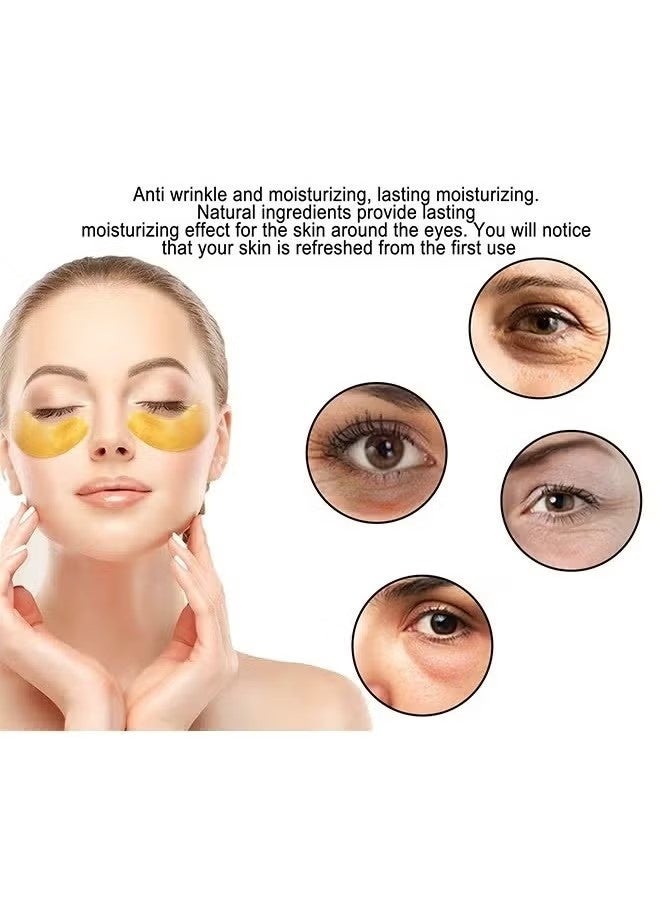 LANBENA Retinol Hydra-Gel Eye Patches, Gold Under Eye Mask Retinol And Collagen, Under Eye Mask For Face Care, Eye Masks For Dark Circles And Puffiness, Under Eye Masks For Beauty And Personal Care 30 Pairs - Image 2