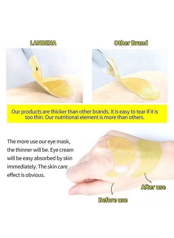 LANBENA Retinol Hydra-Gel Eye Patches, Gold Under Eye Mask Retinol And Collagen, Under Eye Mask For Face Care, Eye Masks For Dark Circles And Puffiness, Under Eye Masks For Beauty And Personal Care 30 Pairs - Image 4