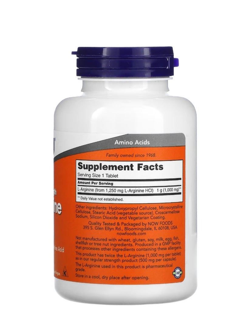 now L-Arginine Double Strength 1000 mg 120 Tablets - Image 2