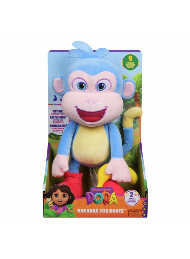 Dora The Explorer Bananas for Boots Singing Plush Toy (33 cm) - Image 1