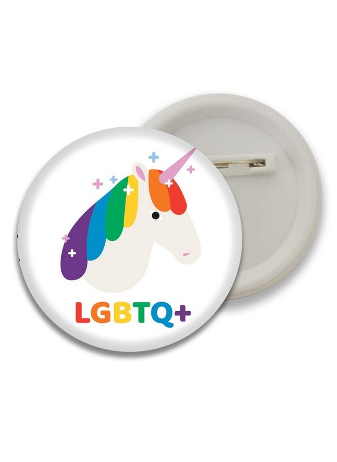 D2c D2C LGBT+ Community Plastic Button Badges - 58MM Size, Multicolor Pack of 5 - Celebrate Diversity and Inclusivity with Stylish Pride Batches for Bags, Backpacks! D4  - Image 2