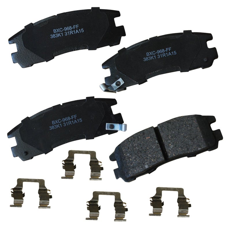 Bendix Premium SBC383K1 Ceramic Rear Brake Pads for Select Models Chrysler,Dodge,Stealth,Stratus,Eagle Summit,Talon,Vista,Mitsubishi 3000GT,Diamante,Eclipse,Expo,LRV,Galant,Sigma,Plymouth - Image 1