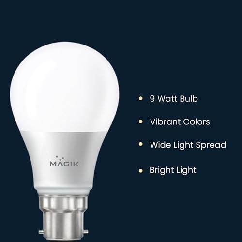 MAGIK Deco Plus 9 W (Blue) LED Bulb | B22 Base | Decorative Light for Home, Festive & Party Ambience | Energy-Efficient & Long-Lasting | Pack of 1 - Image 3