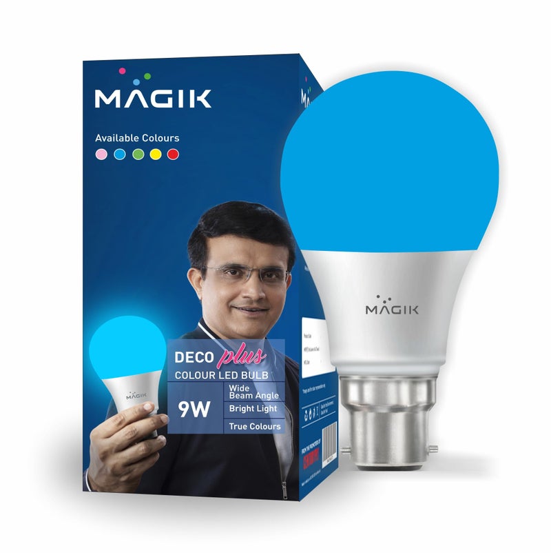 MAGIK Deco Plus 9 W (Blue) LED Bulb | B22 Base | Decorative Light for Home, Festive & Party Ambience | Energy-Efficient & Long-Lasting | Pack of 1 - Image 5
