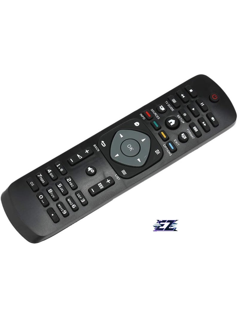 PopZa Replacement Smart Wireless Remote Control for Philips LCD Smart Digital HD TV - Black with battery - Image 2
