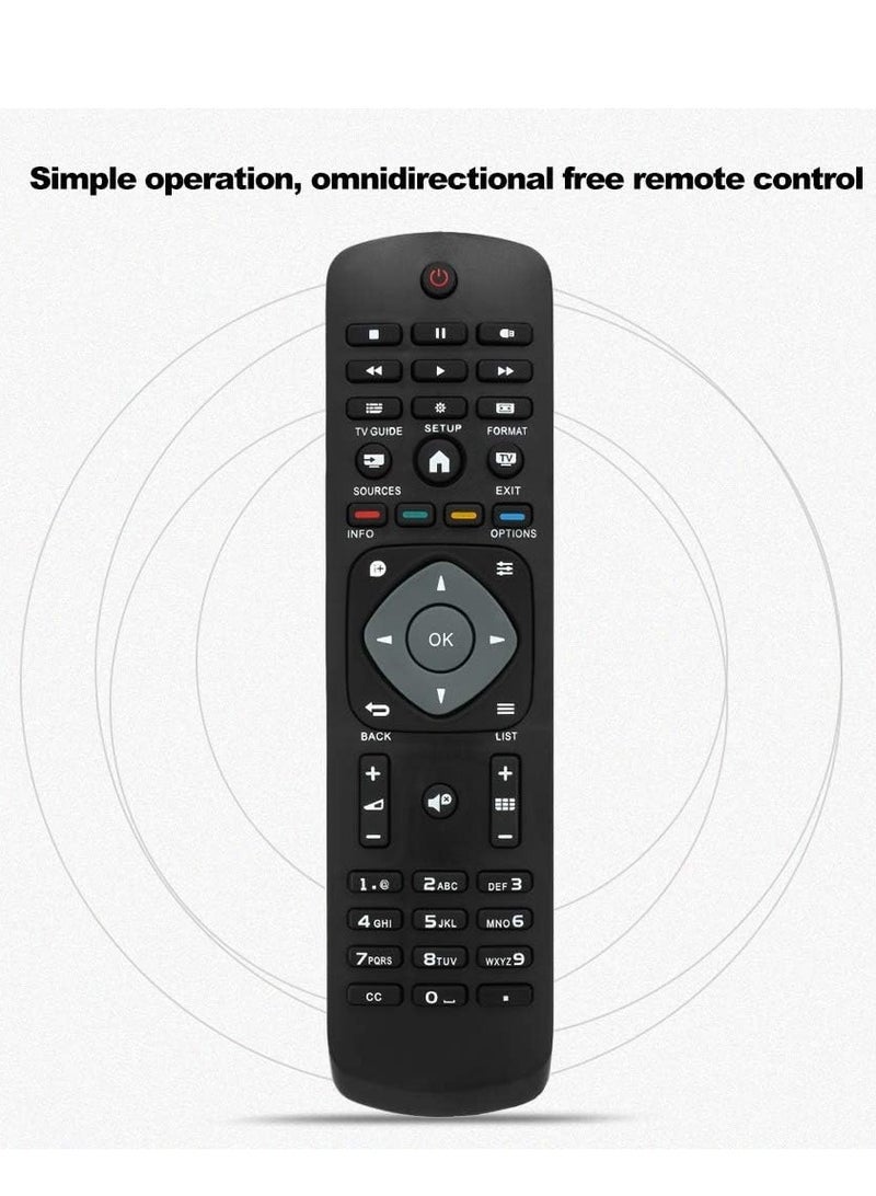 PopZa Replacement Smart Wireless Remote Control for Philips LCD Smart Digital HD TV - Black with battery - Image 3
