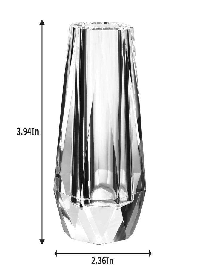 kitCom Flower Vase, Modern Mini Crystal Vase, Lead-Free Flower Vase, European Crafted for Table, Home Decoration, Wedding or Luxury Gifts, 2.4 x 2.4 x 4 Inches - Image 5