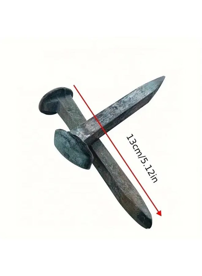 8mm Thick Threaded Steel Studs 5pcs Forged Spike Track Nails For Railway Wooden Sleeper - Image 3