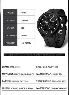 Sanda SANDA Top Brand Men's Multifunctional Electric Clock Outdoor Luminous Alarm Clock Fashion Waterproof Watch  - Image 5