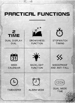 Sanda SANDA Top Brand Men's Multifunctional Electric Clock Outdoor Luminous Alarm Clock Fashion Waterproof Watch  - Image 4