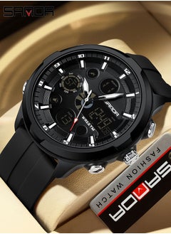 Sanda SANDA Top Brand Men's Multifunctional Electric Clock Outdoor Luminous Alarm Clock Fashion Waterproof Watch  - Image 1